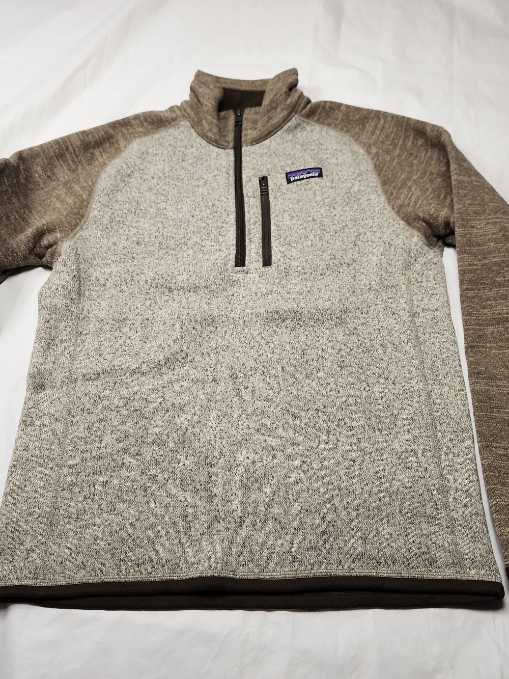 Patagonia Men’s Better Sweater 1/4 Zip Two-Tone Brown- Beige Size Small